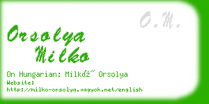 orsolya milko business card